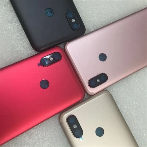 Funda de batería trasera con huella dactilar para Xiaomi Mi 6X carcasa