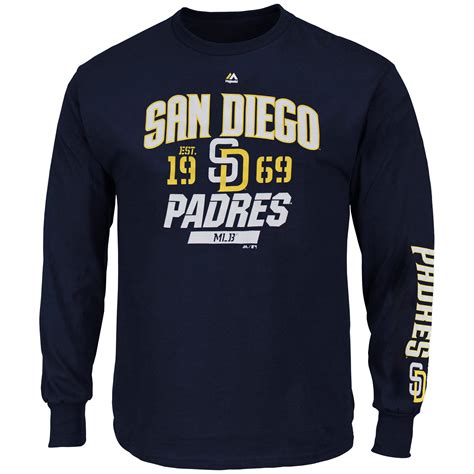 Majestic San Diego Padres Navy Flawless Victory Long Sleeve T-Shirt