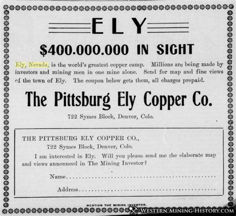 Ely Nevada – Western Mining History