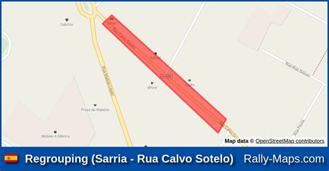 Regrouping Sarria Rua Calvo Sotelo stage map Rallye San Froilán