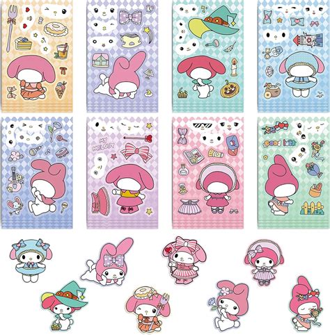 8 Sheets Make Your Own My Melody Stickers My Melody Anime