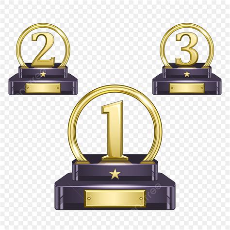 1st Place Vector Design Images Top Trophy 1st Place Gold 3d Realistic