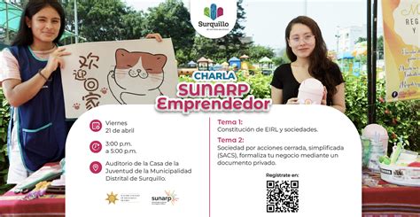 Charla SUNARP Emprendedor Campañas Municipalidad Distrital de