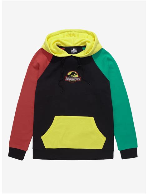 Jurassic Park Logo Color Block Hoodie Boxlunch Exclusive Boxlunch