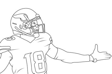 Justin Jefferson Free Printable Coloring Page Download Print Or