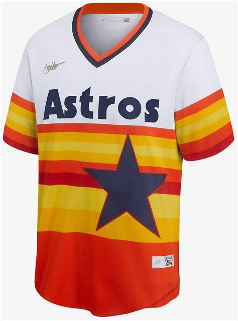 Nolan Ryan Signed Nike Astros Rainbow Jersey Cooperstown Collection Je ...