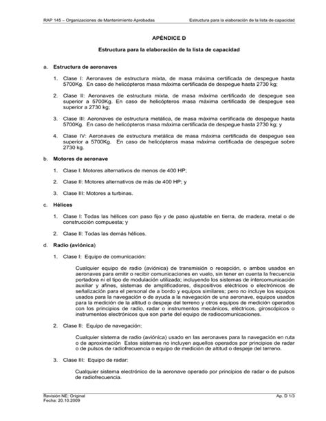 Ap Ndice D Estructura Para La Elaboraci N De La Lista De