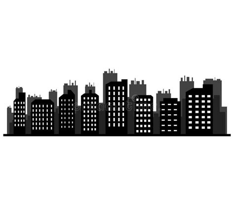 City Skyline Illustrated Stock Illustration Illustration Of Downtown