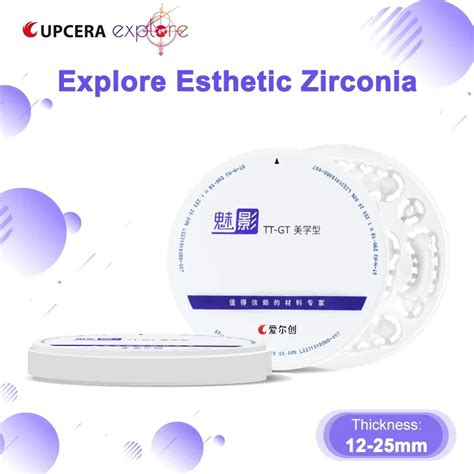 UPCERA Explore Esthetic Zirconia TT GT 98mm 4D PRO 9 Layers Multilayer