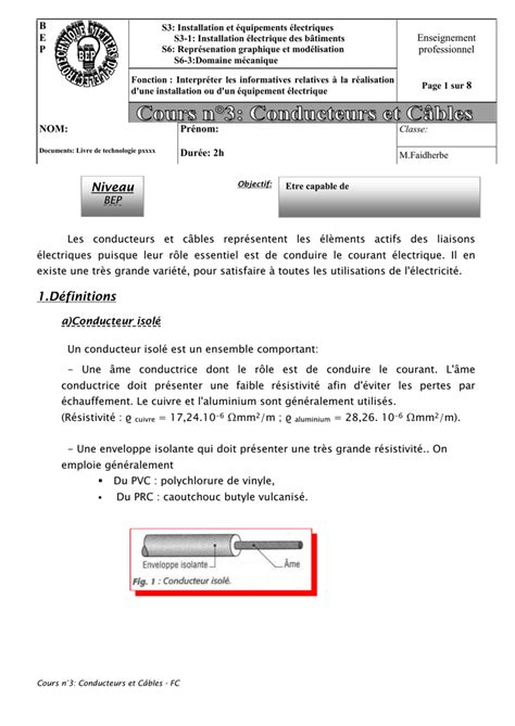 2 Désignation des conducteurs et des câbles Sn