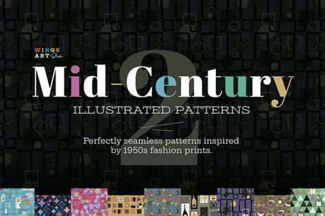 20+ Patterns for Mid-Century Retro Designs - Decolore