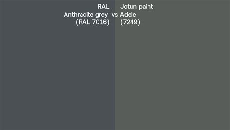 RAL Anthracite Grey RAL 7016 Vs Jotun Paint Adele 7249 Side By Side