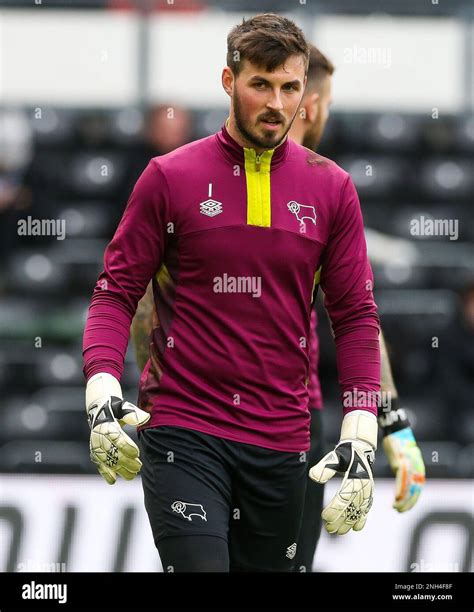 Derby County Goalkeeper Joe Wildsmith Warming Up Ahead Of The Sky Bet