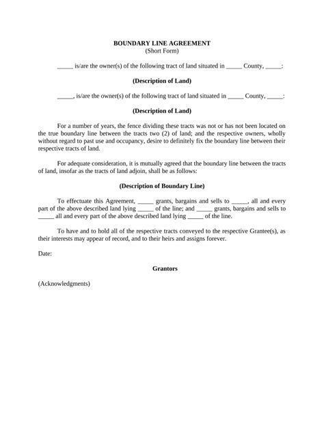 Boundary agreement template: Fill out & sign online | DocHub