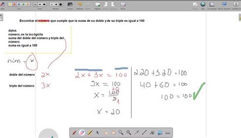 Encontrar El N Mero Que Al Sumar Su Doble Y Su Triple Es Igual Ah