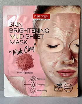 Masque de boue éclaircissant à l argile rose Purederm Brightening Mud