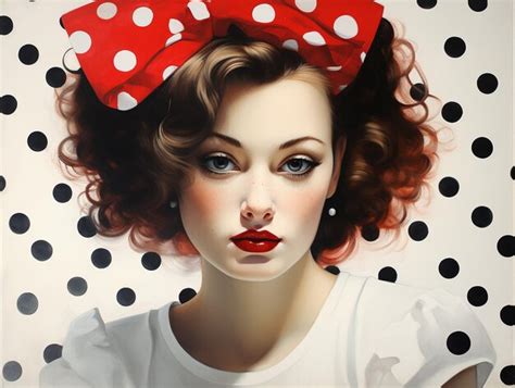 Premium Ai Image The Polka Dot Woman