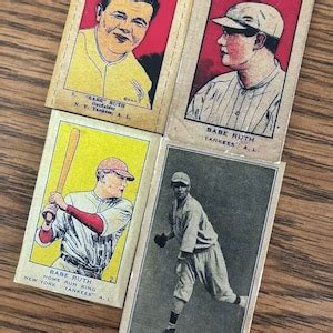 1916 1921 1923 W514 Babe Ruth Strip Baseball Card Yankees Novelty