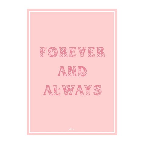 Forever and Always poster decal - Several Colours – Wondermade