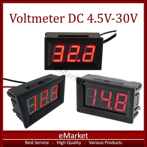 Jual Voltmeter Digital Dc 4 5v 30v Volt Meter 0 56 Inch 2 Kabel Di