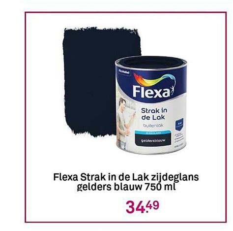 Flexa Strak In De Lak Zijdeglans Gelders Blauw 750 Ml Aanbieding Bij