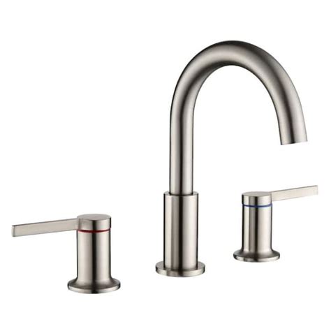 Aimadi 8 In Widespread Double Handle Bathroom Faucet With Swivel Spout 3 Hole Brass Bathroom