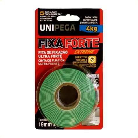 Fita Dupla Face Adesiva Branca 19mm X 2m Fixa Forte Extreme MercadoLivre