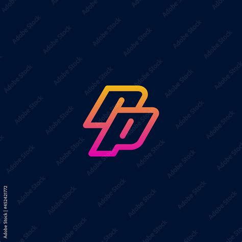 rp letter logo, with a simple minimalist design. modern line logo ...