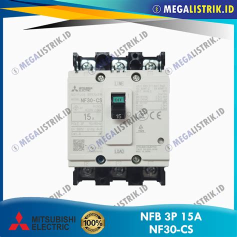 Jual MITSUBISHI NFB 3P 15A NF30 CS MCCB NO FUSE BREAKER NF30CS 3