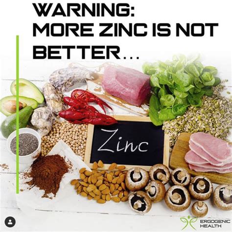Warning More Zinc Is Not Better Ergogenic Health