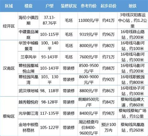 刚需必看！武汉总价100万内地铁盘 还有23个可以挑 每日头条