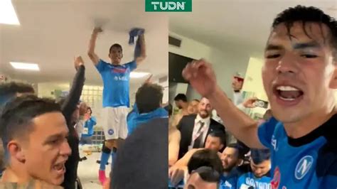 Chucky Lozano festeja con Napoli a lo grande el ser campeón en Italia