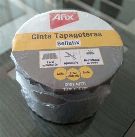 Afix Banda 100 Autoadherible Tapa Goteras Rollo 10cm X 10m Meses Sin