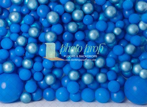 Shades Of Blue Balloon Wall Photography Backdrop Royal Boy Birthday