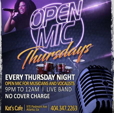 Open Mic Thursdays, Atlanta GA - Apr 25, 2019 - 9:00 PM