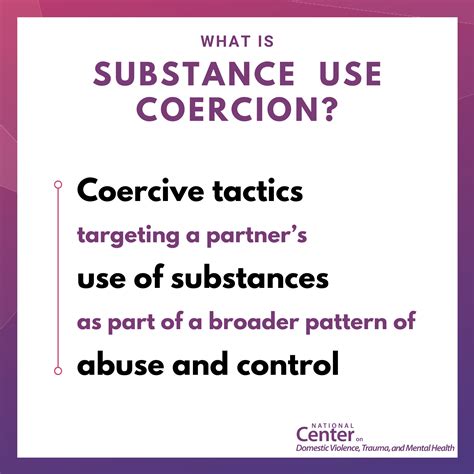 Substance Use Coercion, Opioids, and Domestic Violence - NCDVTMH