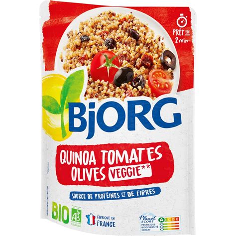 Bjorg Plat Cuisin Quinoa Tomates Olives Bio Veggie En Poche Pr T En