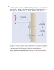 Actividad Pdf 1 Se Aplica Una Fuerza Vertical P De 30 Lb Sobre La