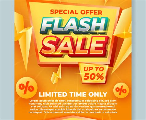 Flash Sale Poster Template Vector Art Graphics Freevector