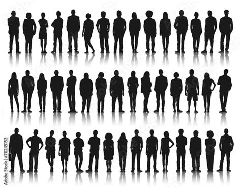 Silhouette Group of People Standing - Buy this stock vector and explore ...