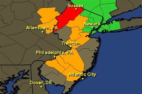 Sussex Warren Counties Under Tornado Warning Much Of N J Facing