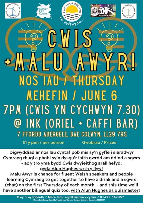 June Events Menter Iaith Conwy