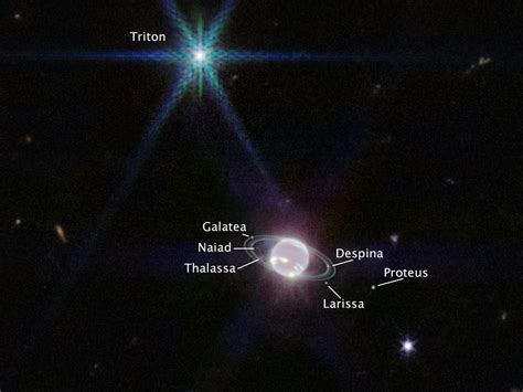 Los Anillos De Neptuno Capturados Por El Telescopio James Webb Con