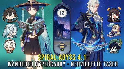 C Wanderer Hypercarry And C Neuvillette Taser Genshin Impact Abyss