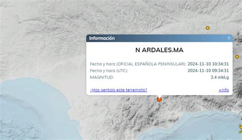 Registrado Un Terremoto De Magnitud En M Laga Con Epicentro En