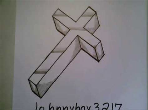 3d Cross Drawing at PaintingValley.com | Explore collection of 3d Cross ...