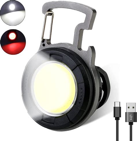 Yvkvo Mini Torcia Led Portachiavi Luce Da Lavoro Tascabile Torcia Usb