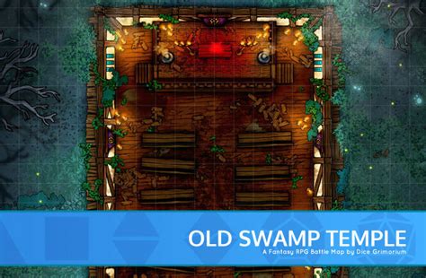 Old Swamp Temple Dandd Map For Roll20 And Tabletop Dice Grimorium