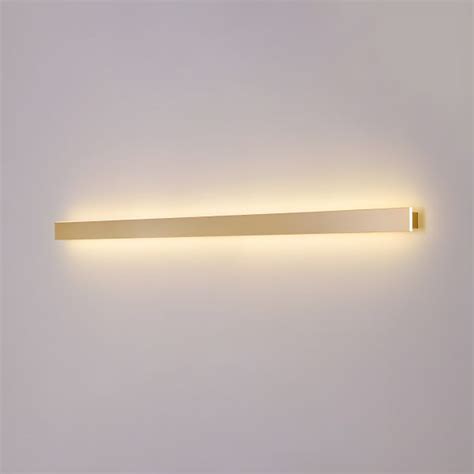 Metal Linear Sconce Light Fixture Minimalist Led Gold Wall Mounted