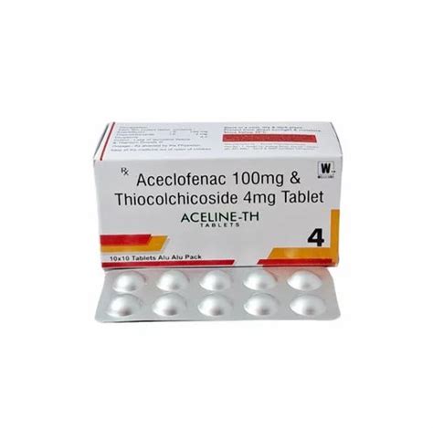 Alu Aceclofenac Thiocolchicoside Tablets 100 Mg At Rs 2200 Box In Raipur